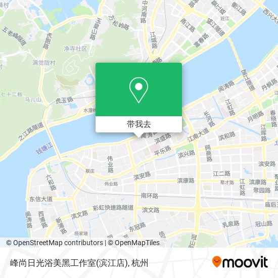 峰尚日光浴美黑工作室(滨江店)地图