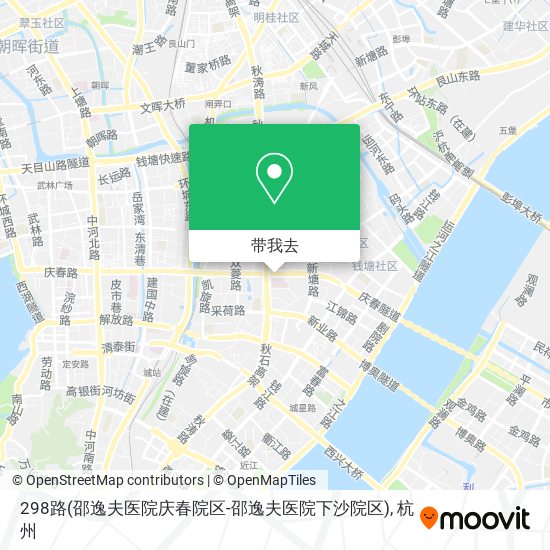 298路(邵逸夫医院庆春院区-邵逸夫医院下沙院区)地图