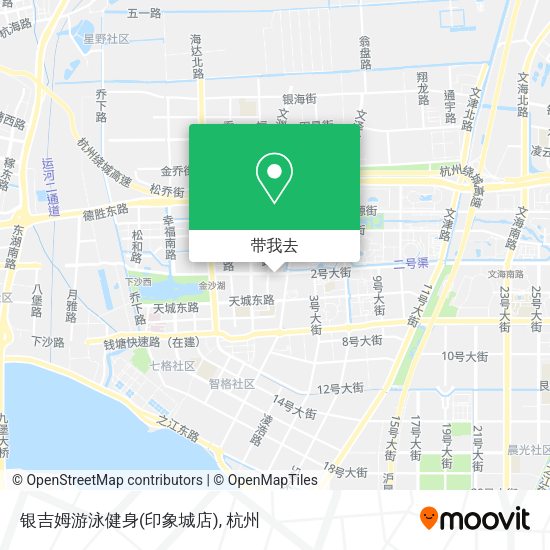 银吉姆游泳健身(印象城店)地图