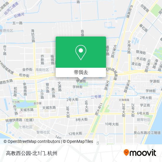 高教西公园-北1门地图