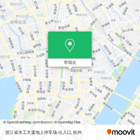 浙江省水工大厦地上停车场-出入口地图