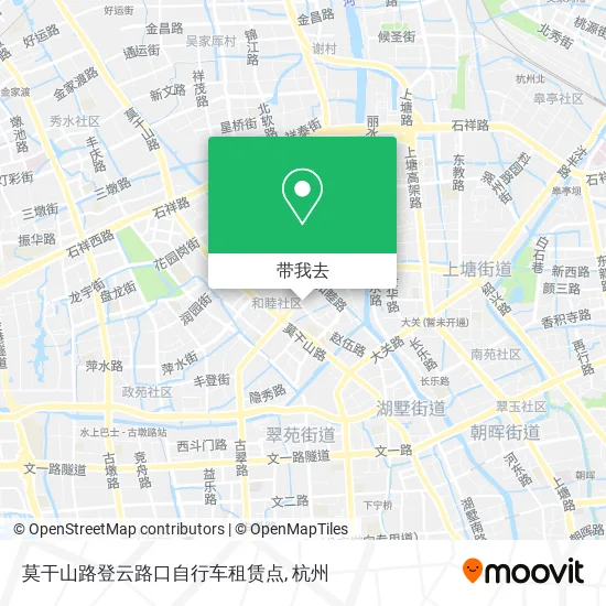 莫干山路登云路口自行车租赁点地图