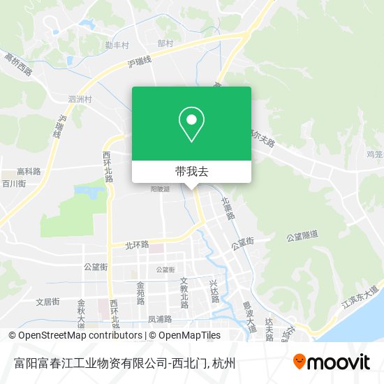 富阳富春江工业物资有限公司-西北门地图