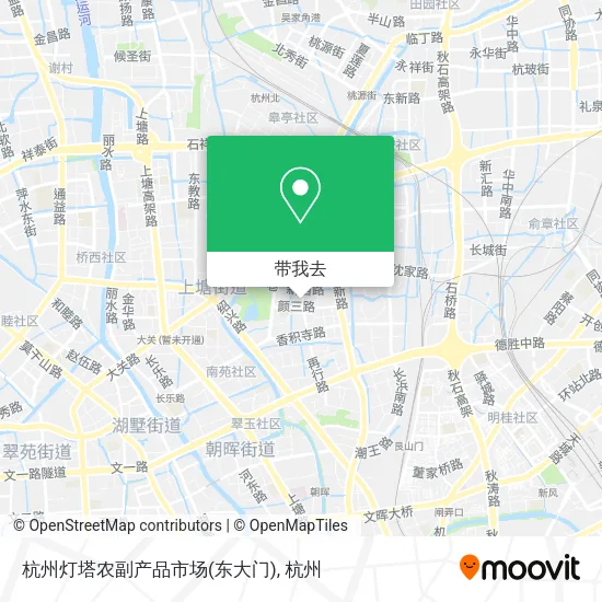 杭州灯塔农副产品市场(东大门)地图