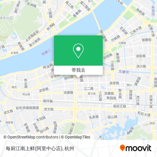 每厨江南上鲜(阿里中心店)地图
