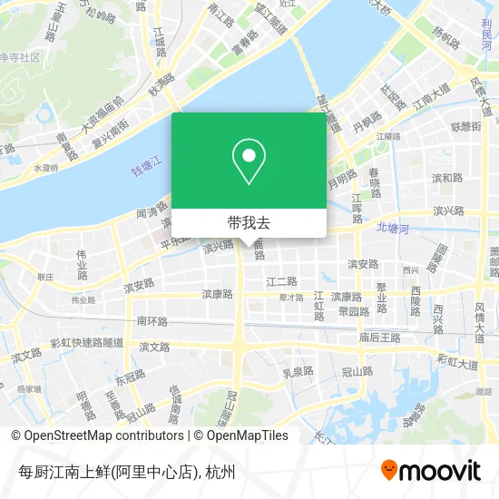 每厨江南上鲜(阿里中心店)地图