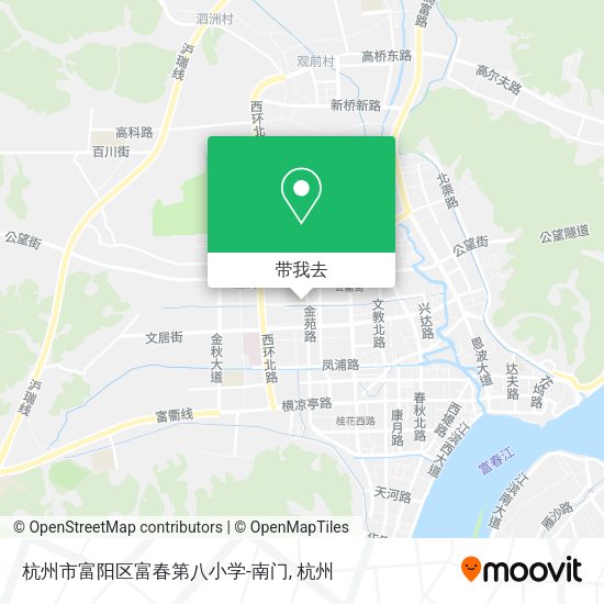 杭州市富阳区富春第八小学-南门地图