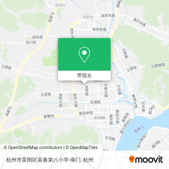 杭州市富阳区富春第八小学-南门地图