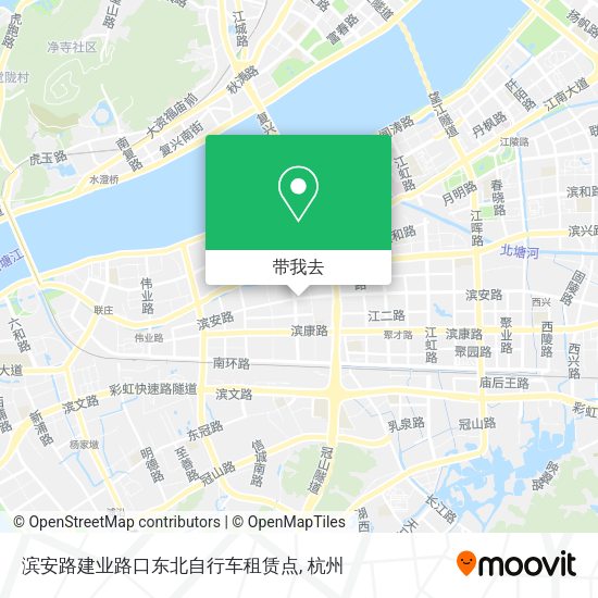 滨安路建业路口东北自行车租赁点地图