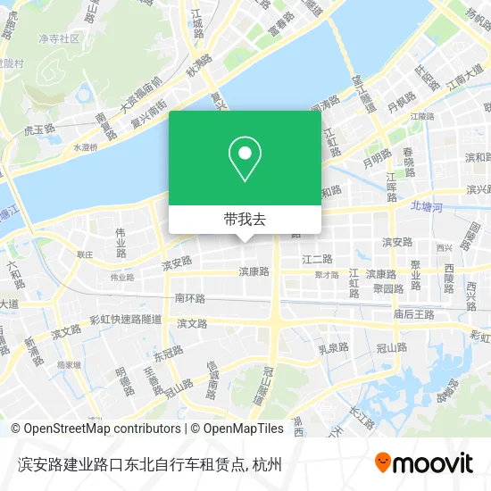 滨安路建业路口东北自行车租赁点地图