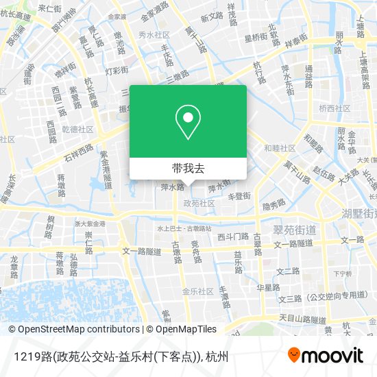 1219路(政苑公交站-益乐村(下客点))地图