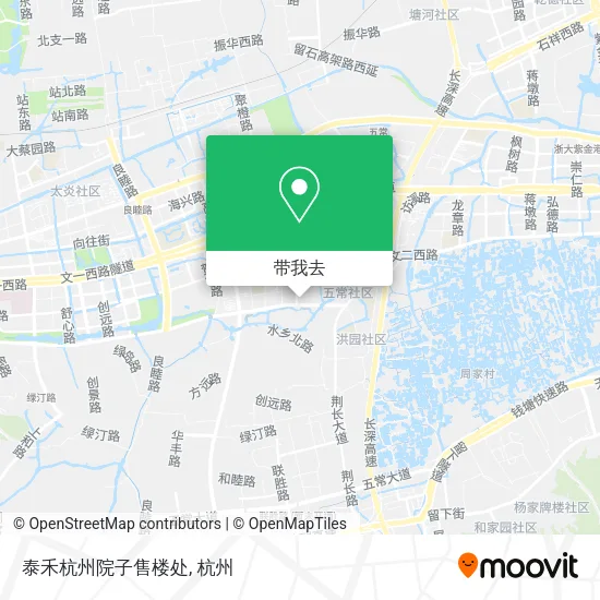 泰禾杭州院子售楼处地图