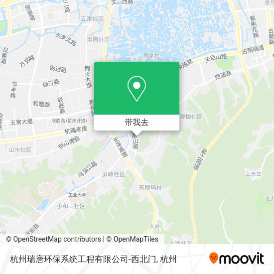 杭州瑞唐环保系统工程有限公司-西北门地图