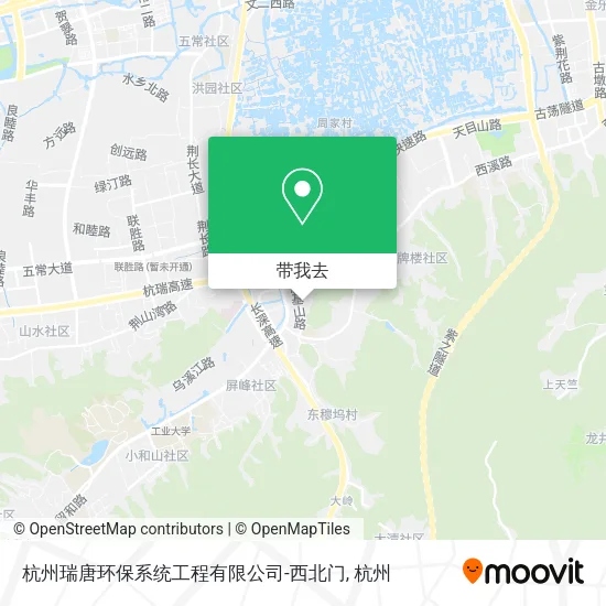 杭州瑞唐环保系统工程有限公司-西北门地图