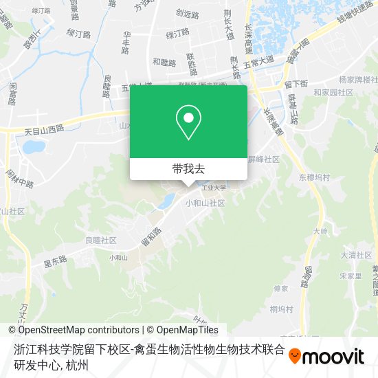 浙江科技学院留下校区-禽蛋生物活性物生物技术联合研发中心地图