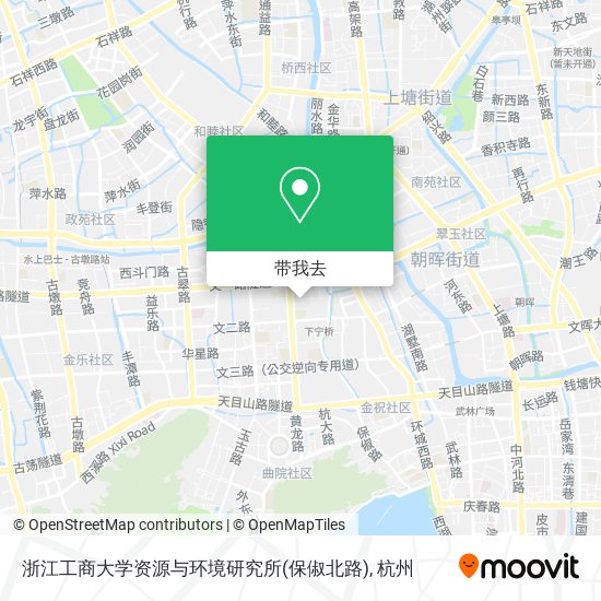 浙江工商大学资源与环境研究所(保俶北路)地图