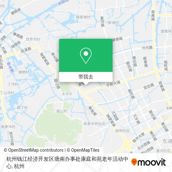 杭州钱江经济开发区塘南办事处康庭和苑老年活动中心地图