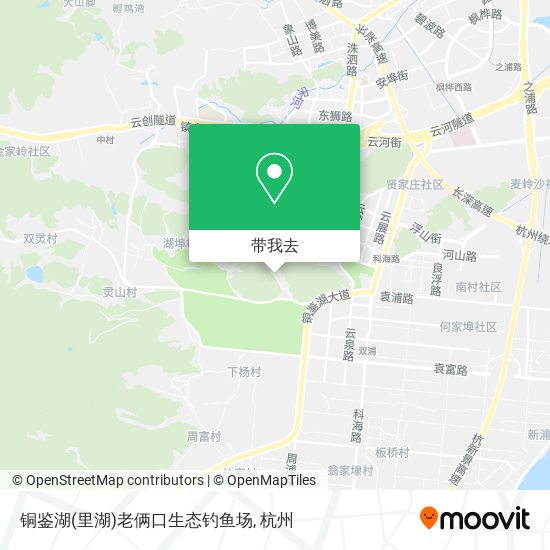铜鉴湖(里湖)老俩口生态钓鱼场地图