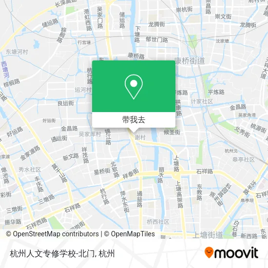 杭州人文专修学校-北门地图