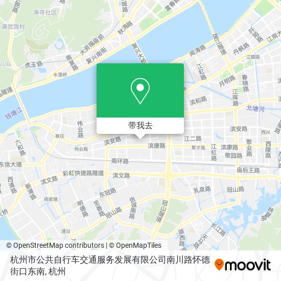 杭州市公共自行车交通服务发展有限公司南川路怀德街口东南地图