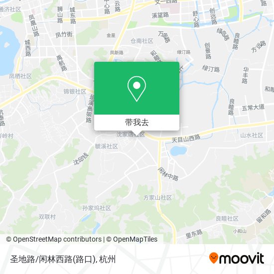 圣地路/闲林西路(路口)地图