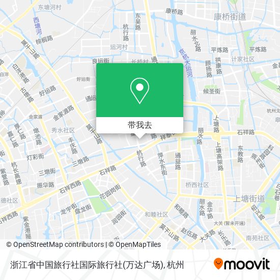 浙江省中国旅行社国际旅行社(万达广场)地图