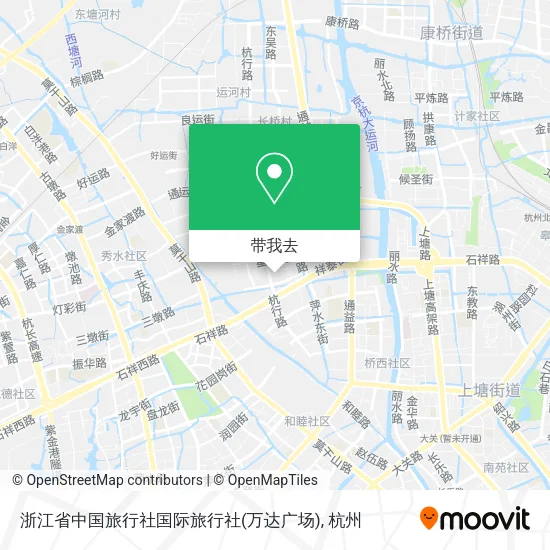 浙江省中国旅行社国际旅行社(万达广场)地图