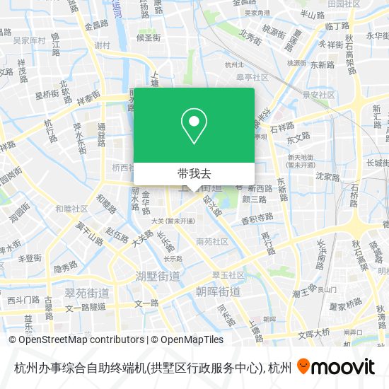 杭州办事综合自助终端机(拱墅区行政服务中心)地图