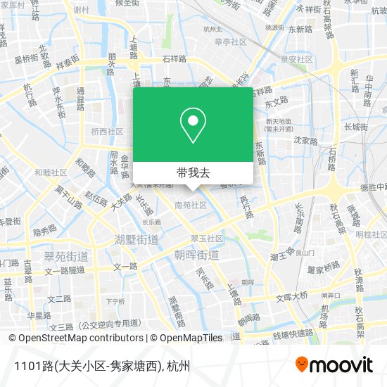 1101路(大关小区-隽家塘西)地图