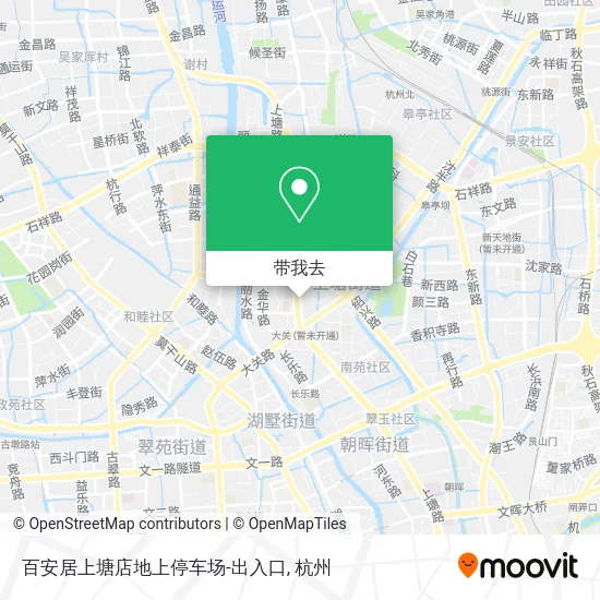 百安居上塘店地上停车场-出入口地图