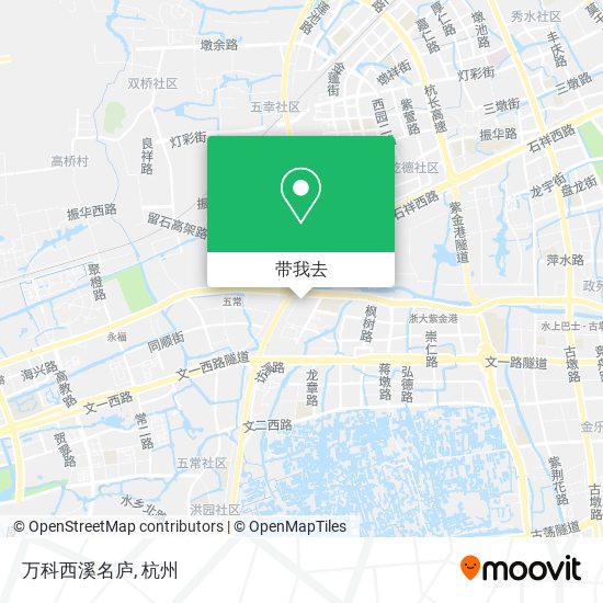 万科西溪名庐地图