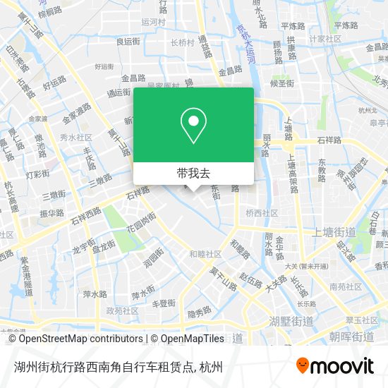 湖州街杭行路西南角自行车租赁点地图