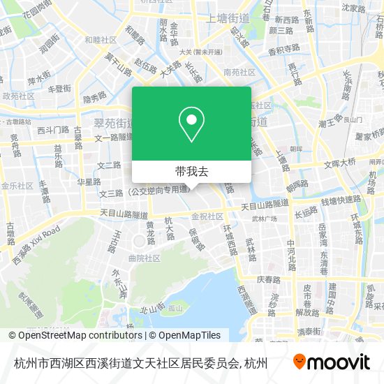 杭州市西湖区西溪街道文天社区居民委员会地图