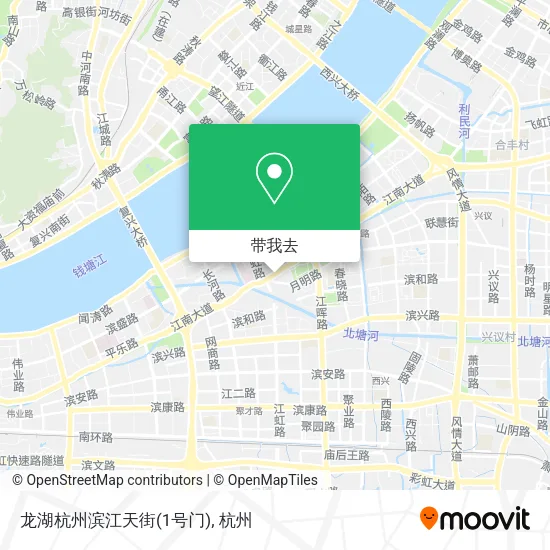 龙湖杭州滨江天街(1号门)地图