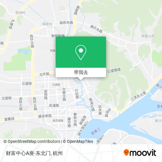 财富中心A座-东北门地图