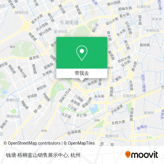 钱塘·梧桐蓝山销售展示中心地图