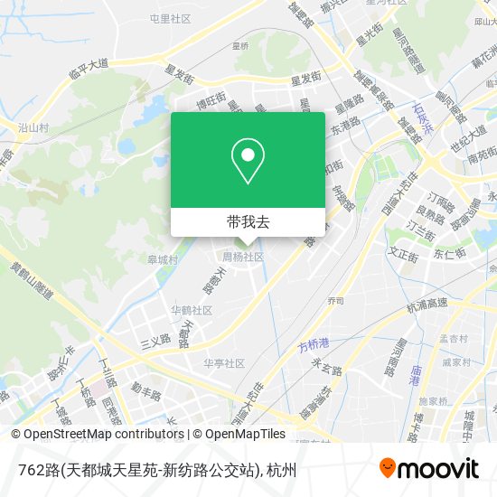 762路(天都城天星苑-新纺路公交站)地图