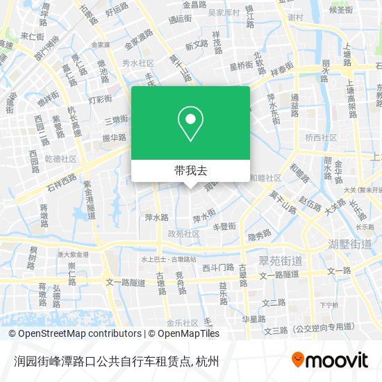 润园街峰潭路口公共自行车租赁点地图