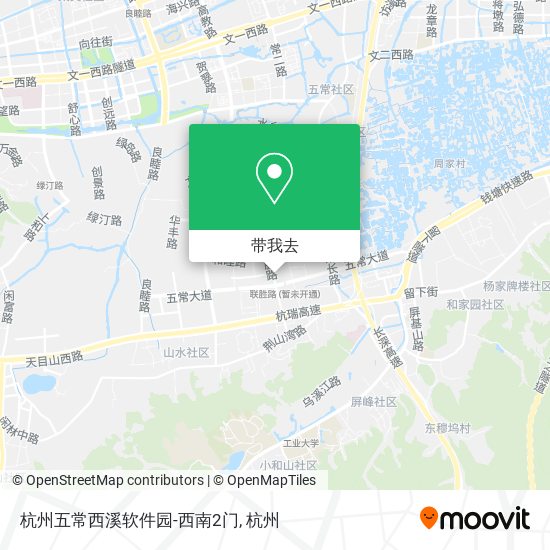 杭州五常西溪软件园-西南2门地图