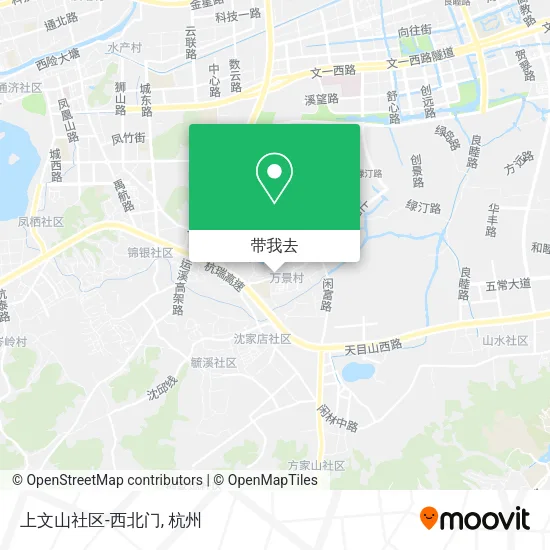 上文山社区-西北门地图