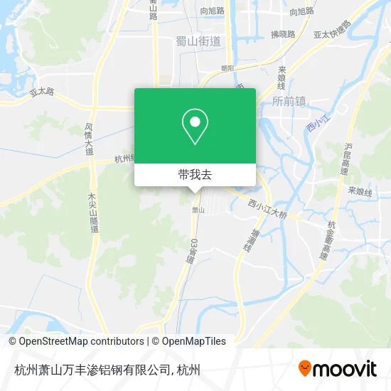 杭州萧山万丰渗铝钢有限公司地图