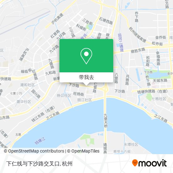 下仁线与下沙路交叉口地图