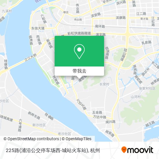 225路(浦沿公交停车场西-城站火车站)地图