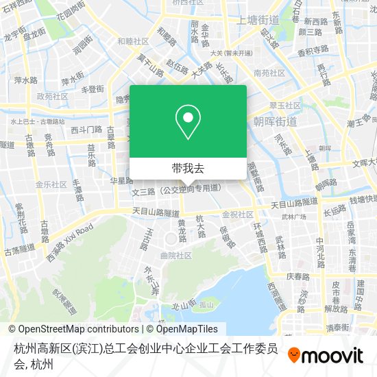 杭州高新区(滨江)总工会创业中心企业工会工作委员会地图