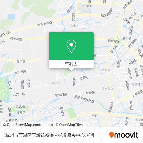 杭州市西湖区三墩镇残疾人托养服务中心地图