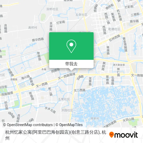 杭州忆家公寓(阿里巴巴海创园店)(创意三路分店)地图