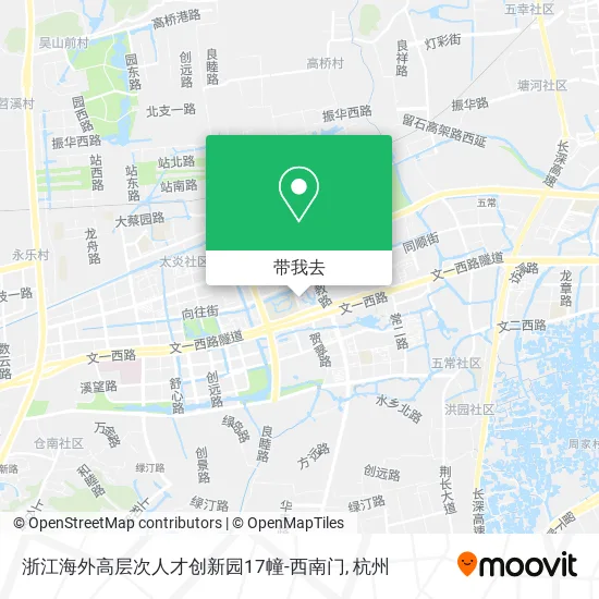 浙江海外高层次人才创新园17幢-西南门地图
