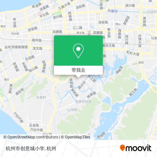 杭州市创意城小学地图