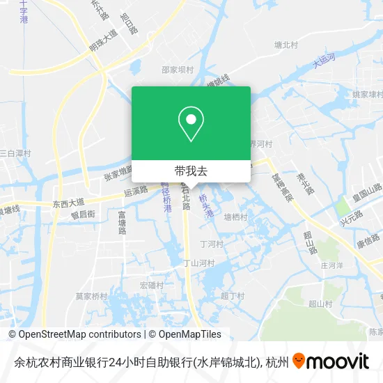 余杭农村商业银行24小时自助银行(水岸锦城北)地图