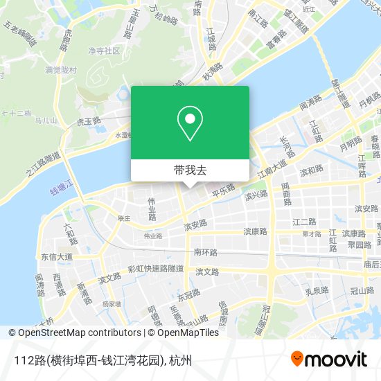 112路(横街埠西-钱江湾花园)地图